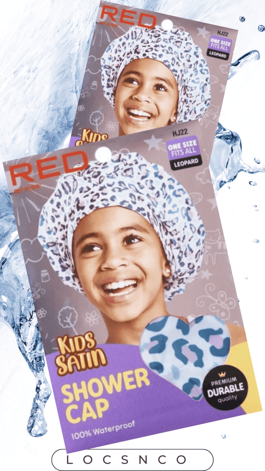 Kids Satin Shower Cap - Leopard