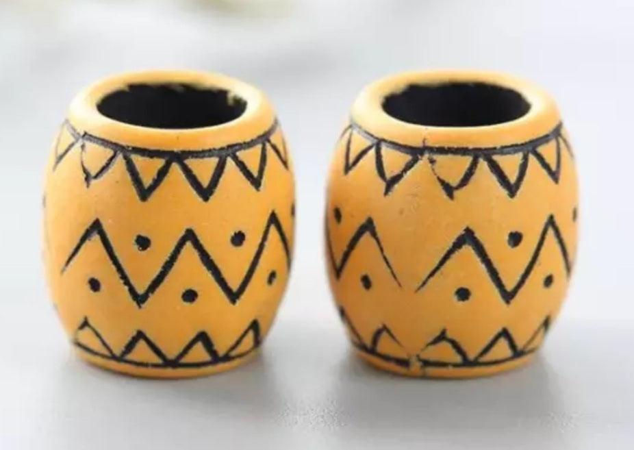 20 Pcs Decorative Pattern Beads/ Hair Extensions Cufflinks For Braids, Dreadlocks - LocsNco