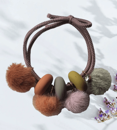 Fashionable Pom Balls Multi-coloured Hair Ties - LocsNco