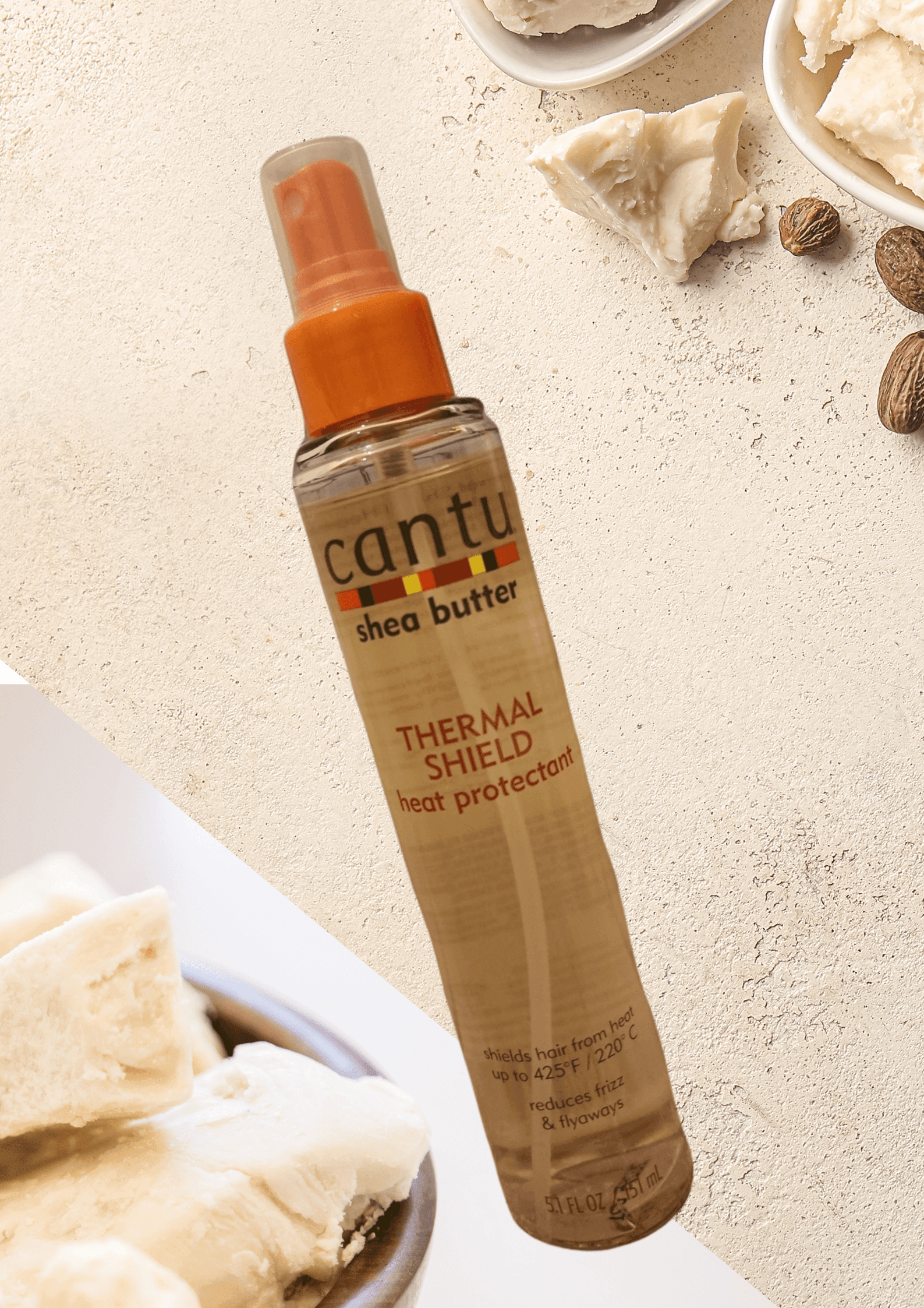 Cantu Shea Butter Thermal Shield Heat Protectant 151ml - LocsNco