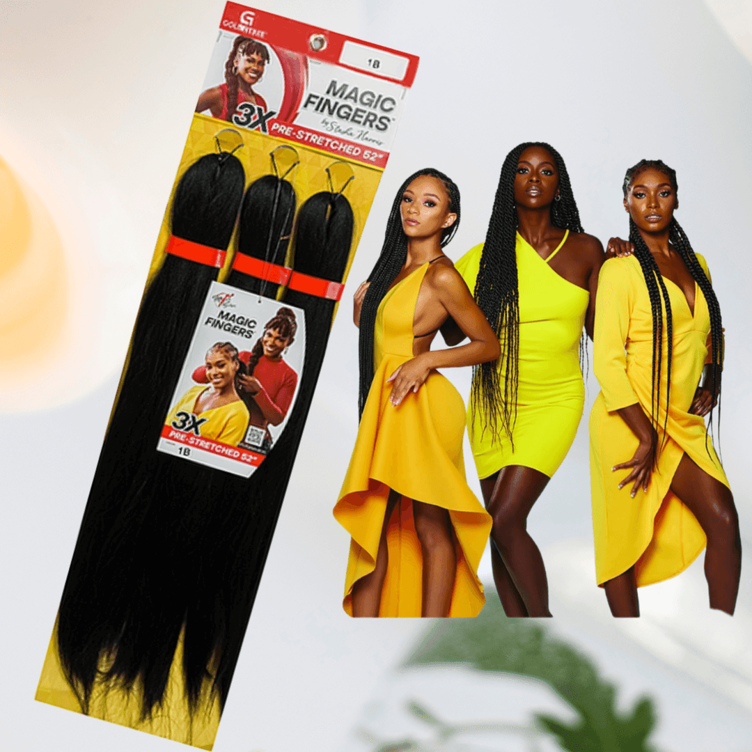 Magic Fingers Pre-stretched Braiding Hair 3X 52'' - LocsNco