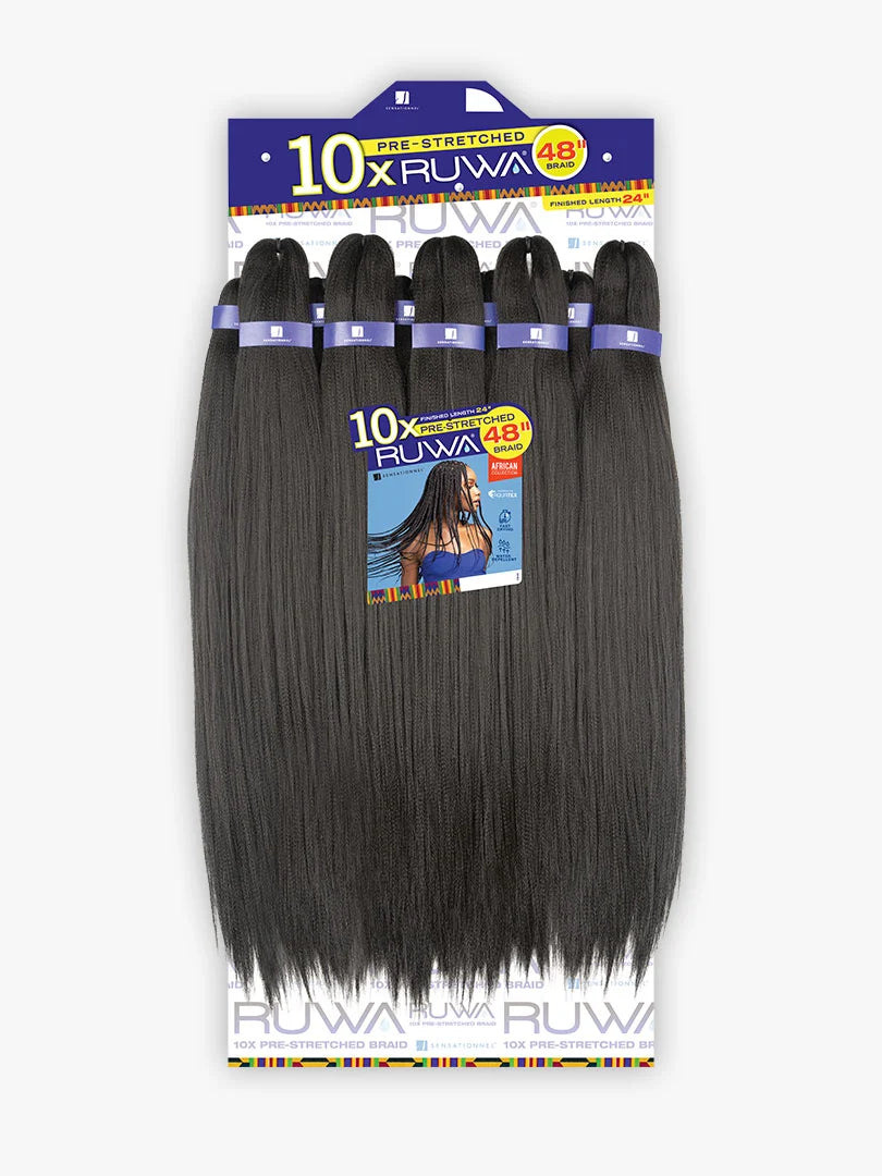 Sensationnel 10X RUWA Pre-Stretched Braid 48" – Braiding Hair