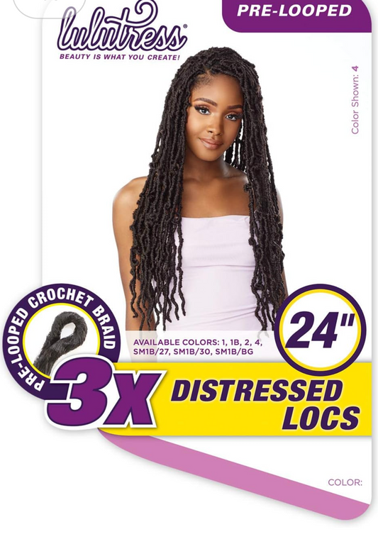 24" Lulutress Distressed Locs hair