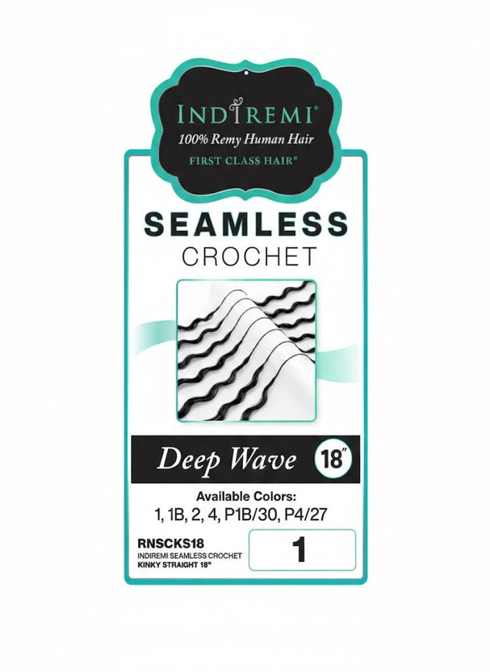 Bobbi Boss HH Seamless Crochet Deep Wave 18″ – 100% Remy Human Hair