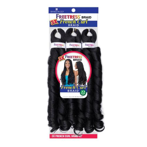 Freetress 3X French Curl 22" | Pre-Stretched Braiding Hair | LocsNco Ireland