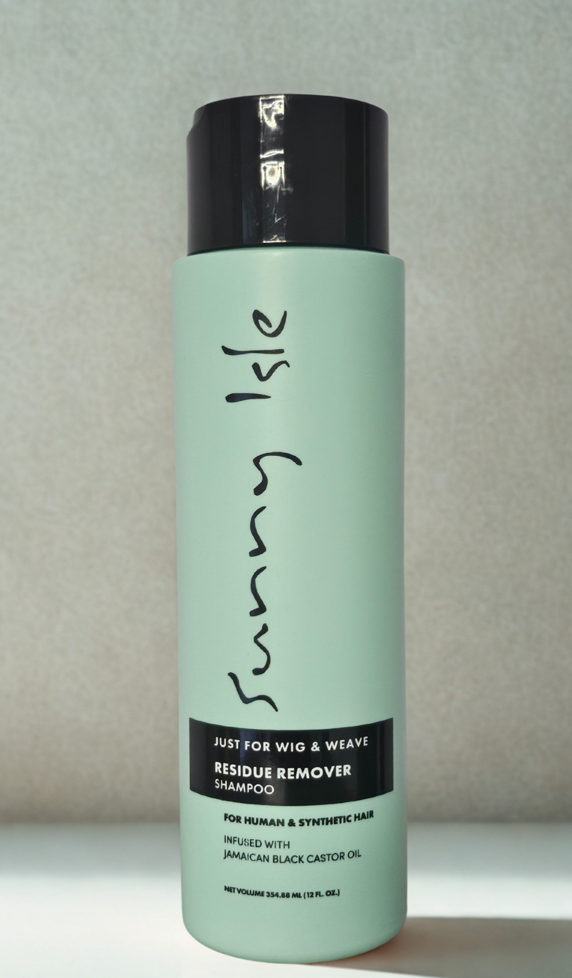 Sunny Isle Just for Wig, Weave, Braid, & Extensions Residue Remover Shampoo 12oz | For Synthetic & Natural Wig | Jamaican Black Castor Oils | Sulfate Free