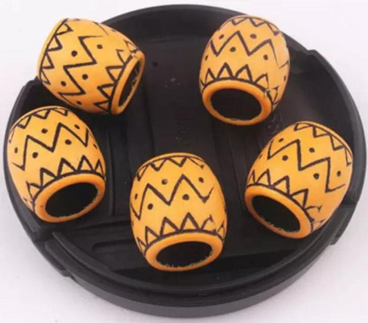 20 Pcs Decorative Pattern Beads/ Hair Extensions Cufflinks For Braids, Dreadlocks - LocsNco