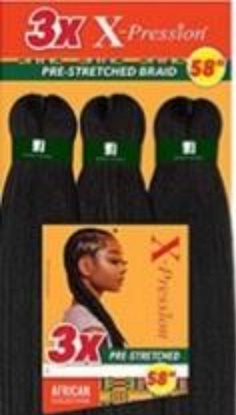 3X X-Pression Pre-Stretched Braid 58" 